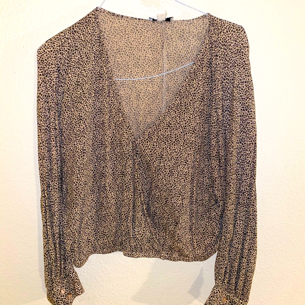 Cheetah print long sleeve top